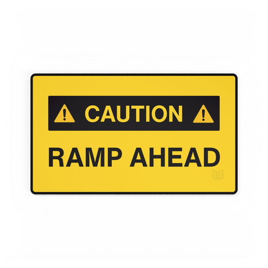 Caution Ramp Ahead TCG Playmat