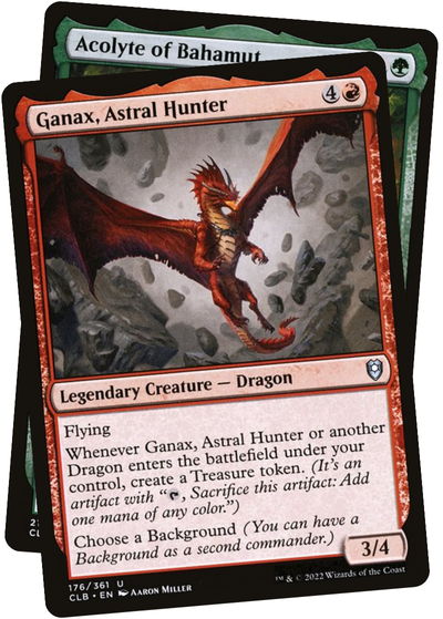 Ganax, Astral Hunter & Acolyte of Bahamut | Dragon Partner Commander Deck